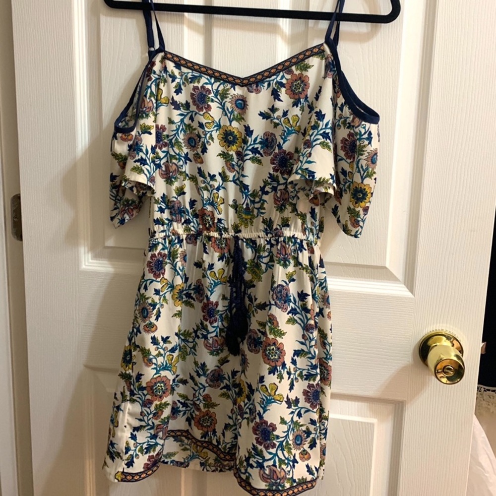 Francesca’s floral strapless romper